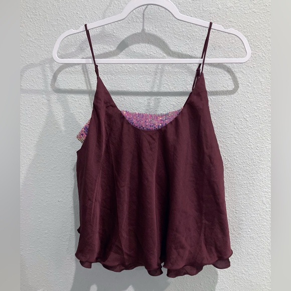 Free People Tops - Intimately Free People Sequin Feminine Top Boho Turn It On Flowy Cami Fairy